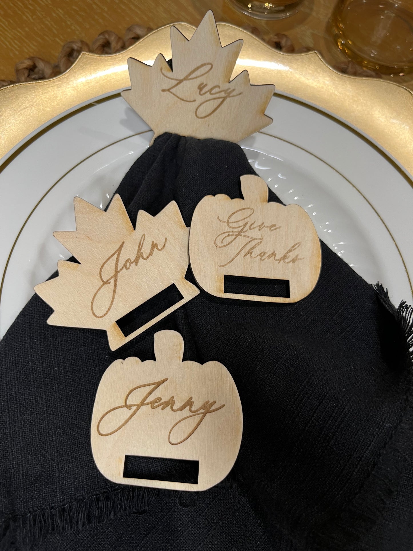 Fall Place Card Napkin Rings