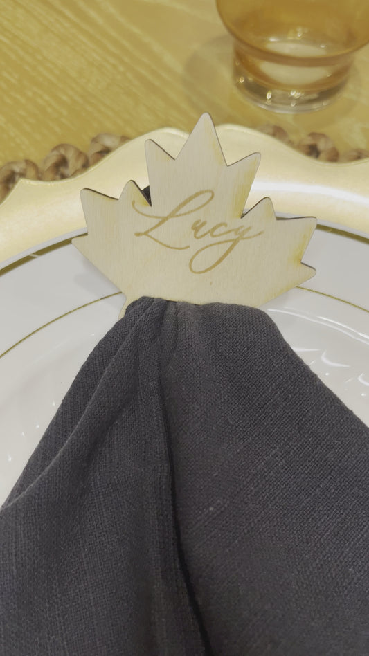 Fall Place Card Napkin Rings