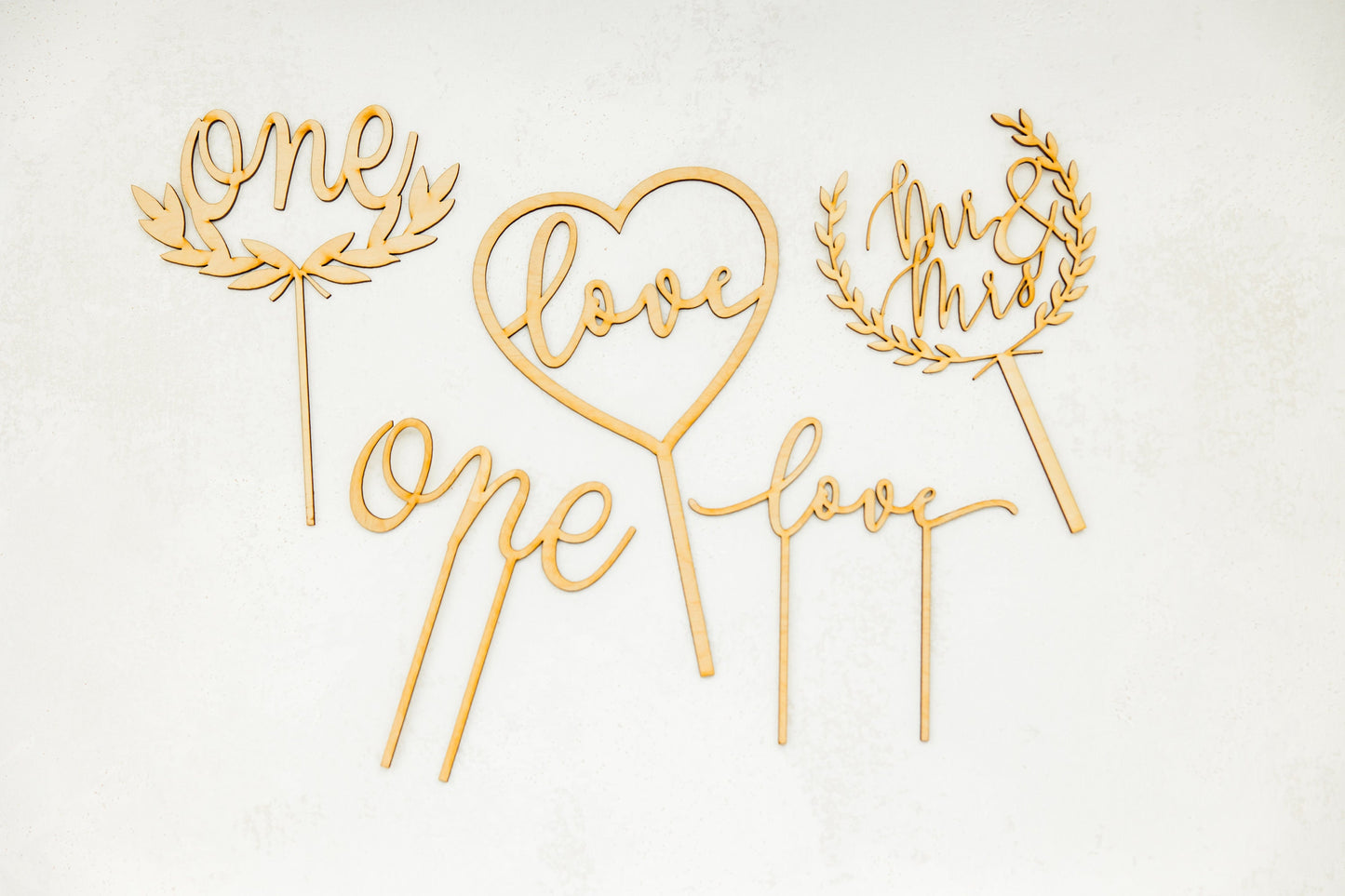 Wooden Cake Toppers